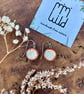 Handmade Ceramic Dangle Earrings: Cappuccino Glaze, Foraged Bristol Clay - Image 5