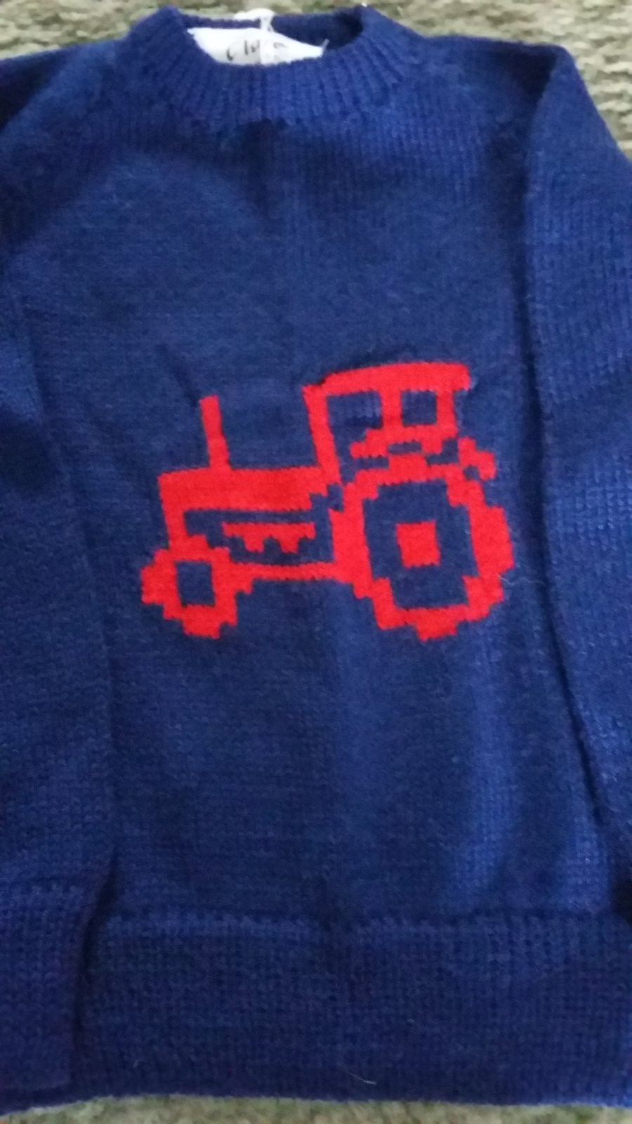 Navy tractor jumper.1-2 years Seconds Sunday