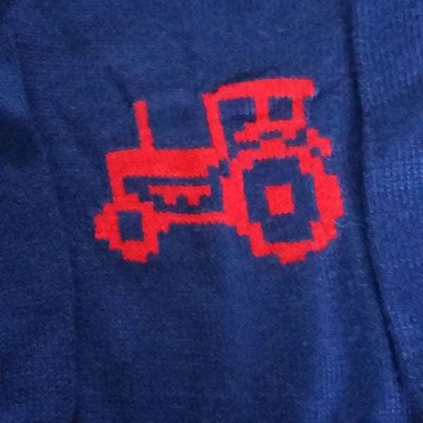 Navy tractor jumper.1-2 years Seconds Sunday