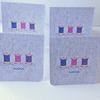 Set of Four Notecards,'Bobbins Bright,Blank Notecards with Envelopes