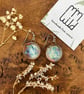 Handmade Ceramic Drop Earrings: Speckled Blue And Copper Glazed Clay Jewellery,  - Image 6
