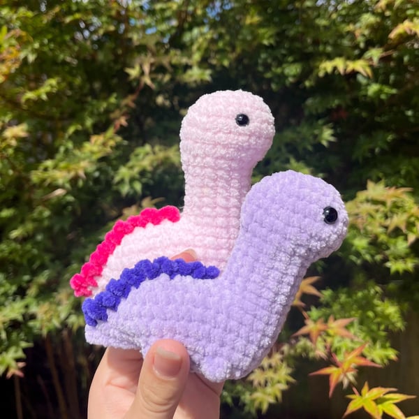 Crochet dinosaur plushies - cute dino plushie - crochet amigurumi plushie - cute