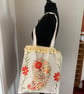 Hand painted tote bag with large paisley design  - Image 1