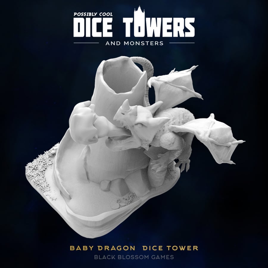 Possibly Cool Dice Towers - Baby Dragon - DnD Pathfinder Tabletop RPG