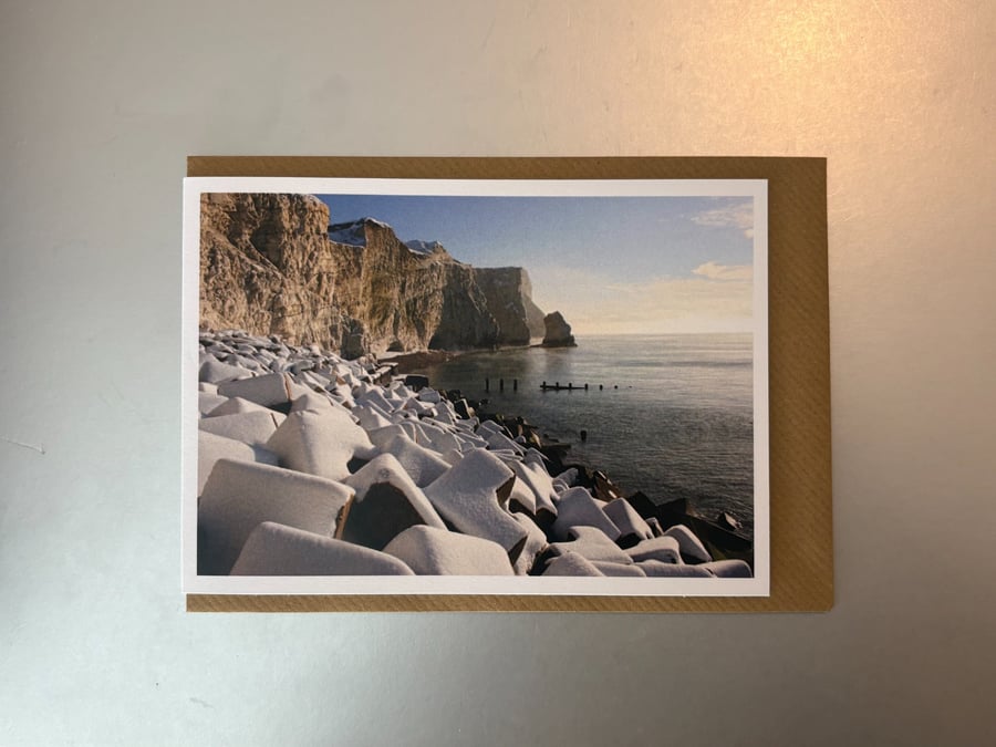 Splash Point in the Snow A5 Greeting Card