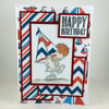 Handmade child's birthday card - sailing boat