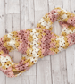 Pink and Mustard Infinity Scarf - Handmade Crochet - Summer Seconds - Image 4