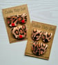 Leopard Print Faux Leather Cable Tidies Set of 3 Handmade Cord Organisers