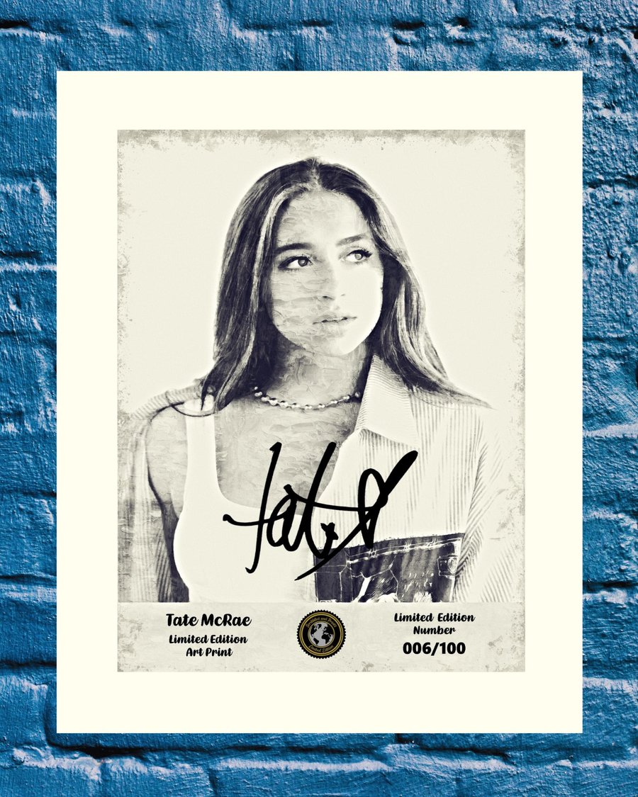 Tate McRae Limited Edition Signed Art Print