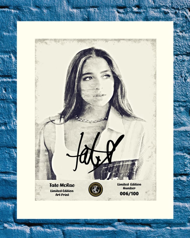 Tate McRae Limited Edition Signed Art Print