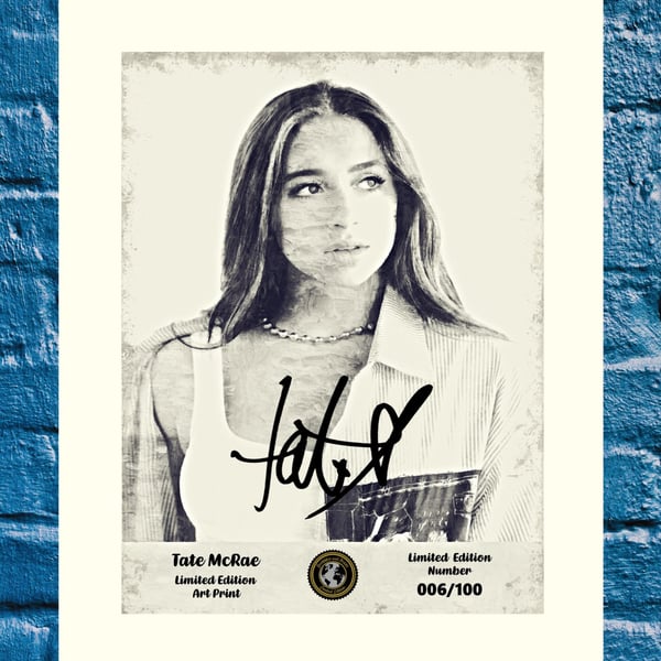 Tate McRae Limited Edition Signed Art Print
