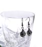 Earrings- metalic rose motif - Image 2