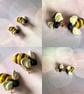 Fat bee earrings, studs