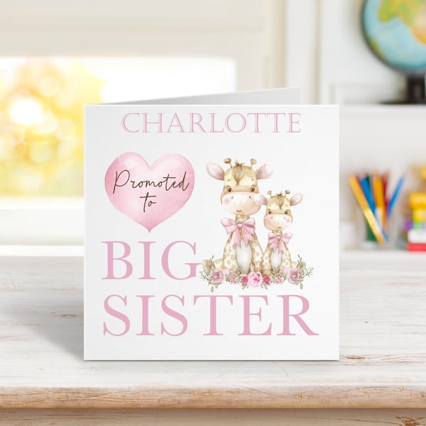 Personalised Promoted To Big Sister Card