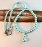 Pale Aqua Glass Pearl Necklace - Handmade In Devon - Image 10