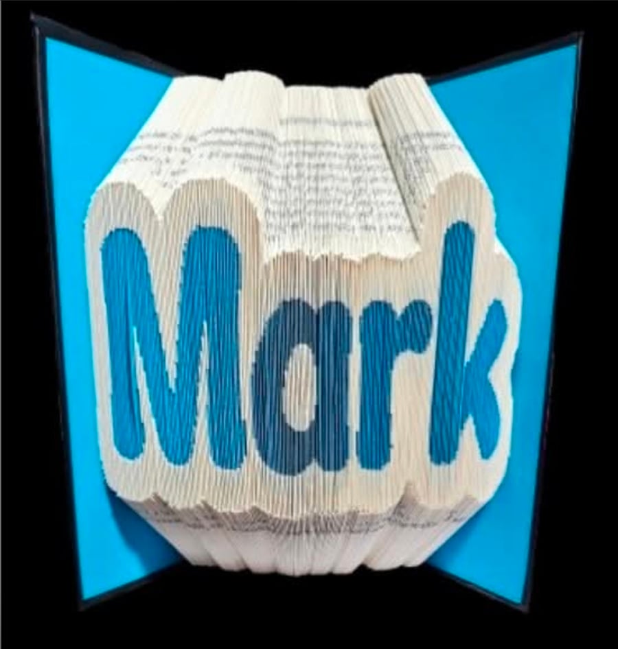 Custom Name or Word Book Fold