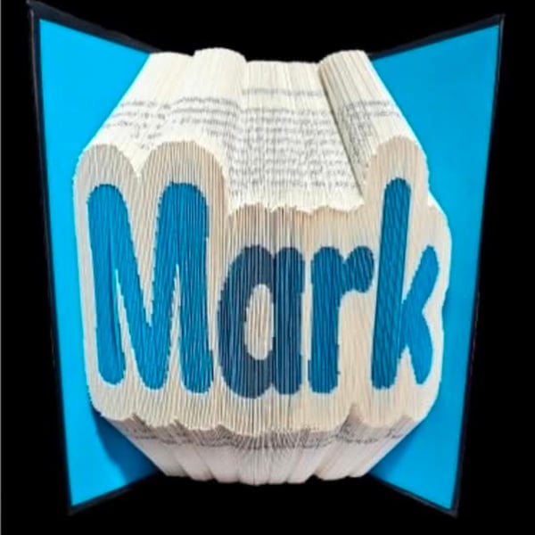 Custom Name or Word Book Fold