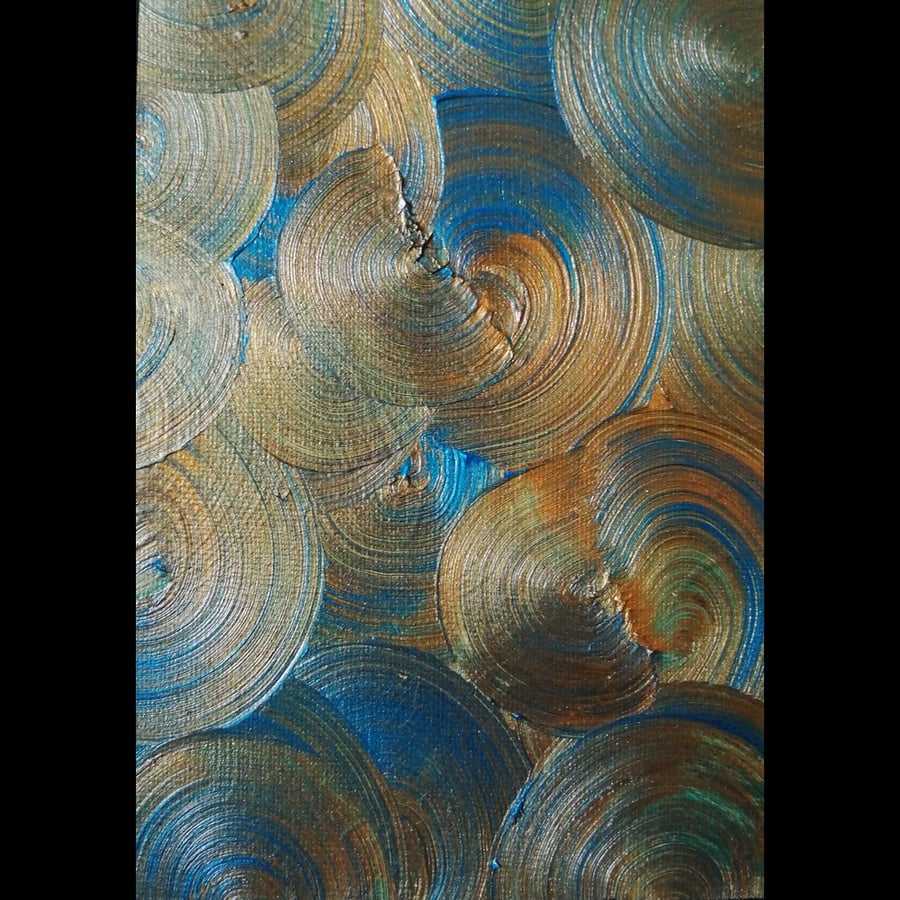 Metallic Swirls (Original Metallic Pearl Painting) 
