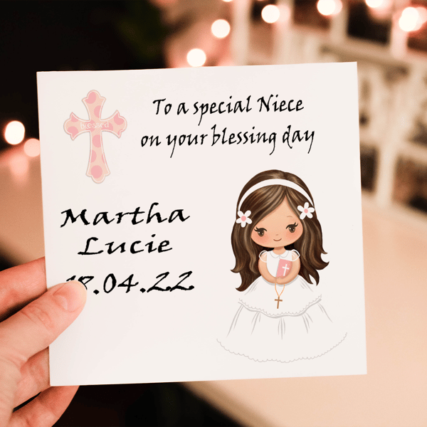 Niece Blessing Day Card, Congratulations for Naming Day, Naming Day Card