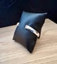 "Aurora" - Heavy Sterling Silver Cuff 9ct caps - 64g - Made to any size - 8x4mm - Image 8