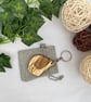 Personalised Helmet Keychain - Wood Keyring with Gift Bag - Image 2