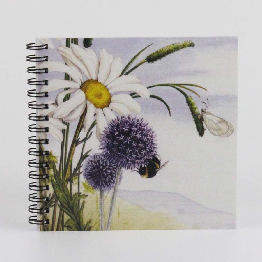 Bee on Echinops Notebook