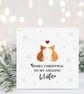 Fox Love Wife Christmas Card, Christmas Card For Wife. - Image 3