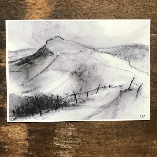 Mam Tor from Barker Bank PRINT - Peak District Landscape art print