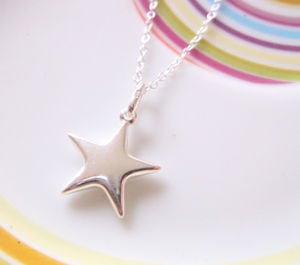 Large Sterling Silver Star Pendant