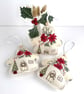 ONE Christmas Fairy House Hanging Decoration, Mushroom Christmas Decoration - Image 3