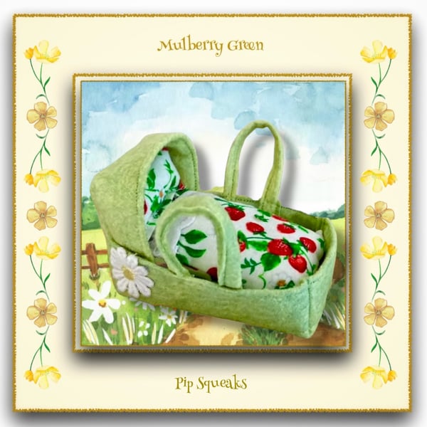 A Tiny Felt Cradle for the  Baby Pip Squeaks
