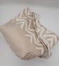 Tote bag, large in white and sand chevron with pockets.   - Image 4