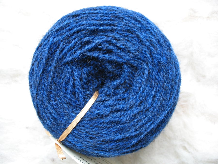 Hand-dyed Pure Jacob Double Knitting (Sport) Wool Marine 100g