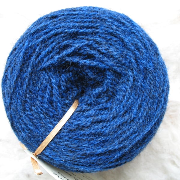 Hand-dyed Pure Jacob Double Knitting (Sport) Wool Marine 100g
