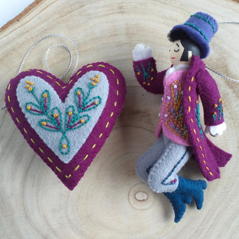 Lord-a-Leaping Christmas Ornament, 12 days of Christmas Tree Decoration