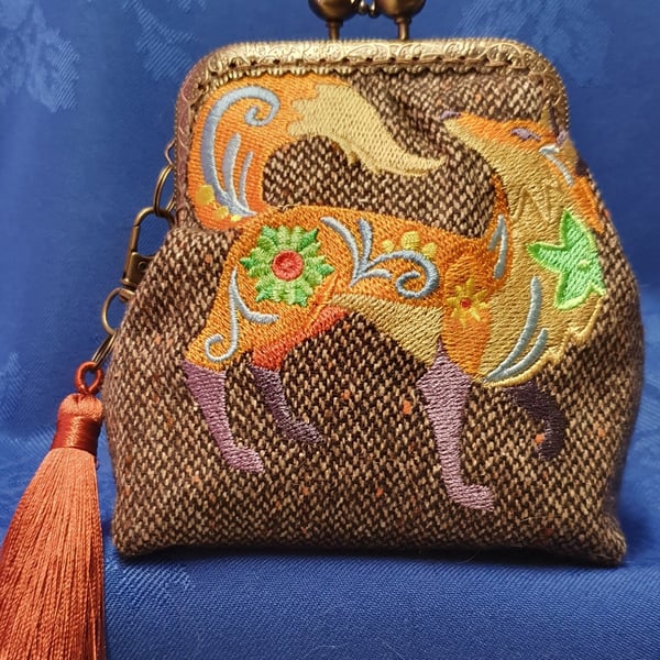 The Flower Power Fox Coin Purse