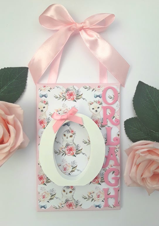 Snow babies Wood letters,Girls nursery,baby nursery decor,Hanging wood letters