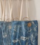 Hand Printed Cyanotype Tote Bag (Seaweed 2)