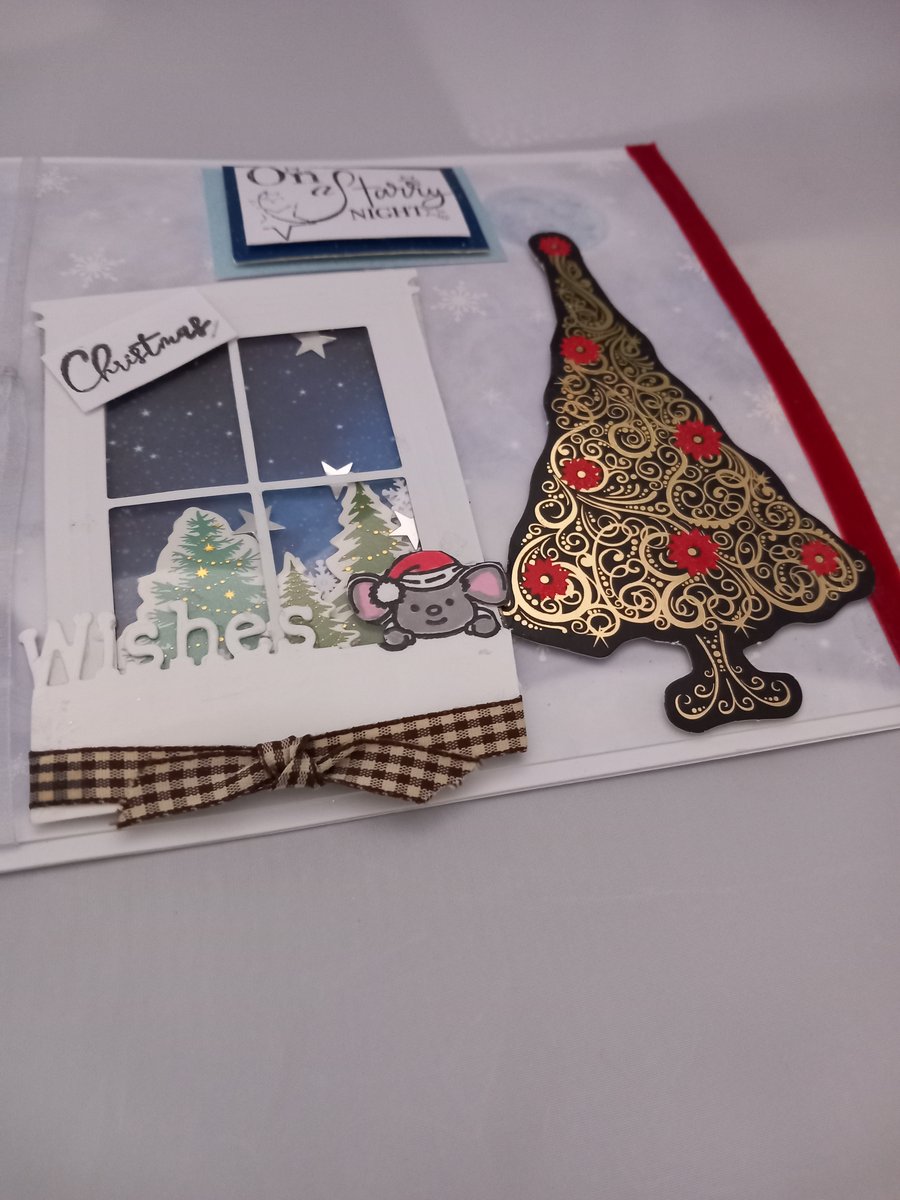 Large shaker window christmas card for someone special