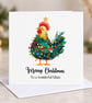 Turkey Christmas Card Merry Christmas Nan Grandad Mum Daughter Granddaughter - Image 1
