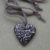 Polymer Clay Heart Pendant