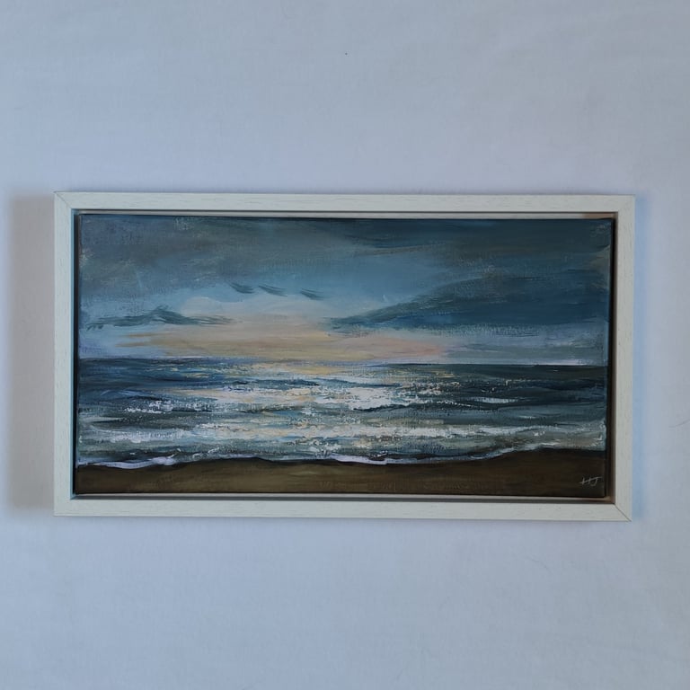 Summer Morning, Blues skies over an empty beach in the early morning