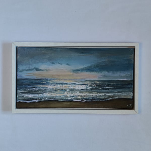 Summer Morning, Blues skies over an empty beach in the early morning