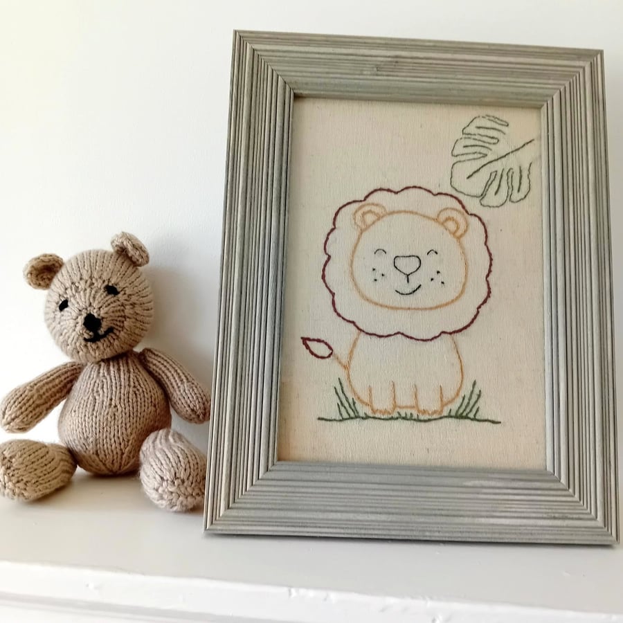 Hand Embroidered Framed Picture