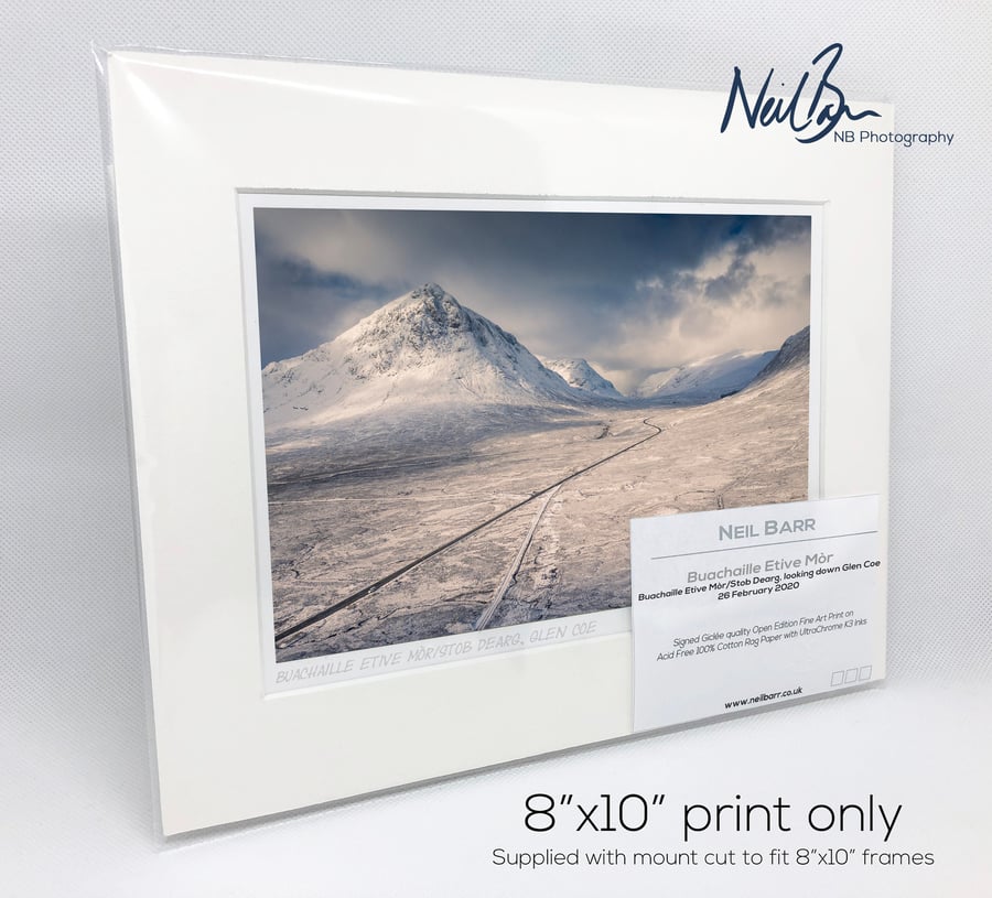 Buachaille Etive Mor-Stob Dearg Glen Coe Scotland - A5 (10" x 8") Unframed Print