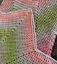 Grey, Green and Pink Baby Blanket, New Baby Gift, Crocheted Baby Blanket - Image 6