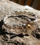 Sterling Silver Flower Ring with 18ct Yellow Gold Accent - Image 8