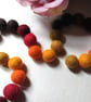 Felt Ball Garland, Autumn Shades, Halloween Decor, Christmas Gift - Image 3