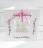 18th Birthday Card; Fused Glass 18 Birthday Keepsake - Image 3