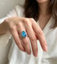 Enamel Pebble Stack Ring, silver stack ring, enamel stack ring, stack ring,  - Image 2